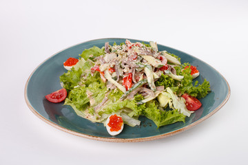 salad on white background