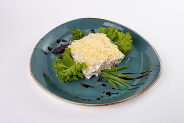 salad on white background