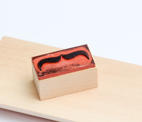 moustaches rubber stamp. Movember men's health awareness concept.