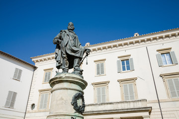 Fototapeta na wymiar Statue Garibaldi, Foligno, Italy