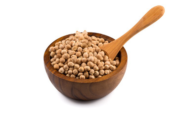 chick pea on white background