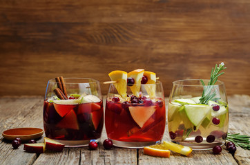 List of sangria with red, pink and white wine