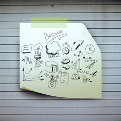 Sticker with business sketch