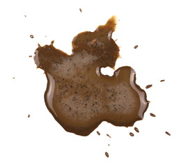 drops of mud sprayed isolated on white background