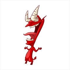 Obraz premium Cartoon red demon
