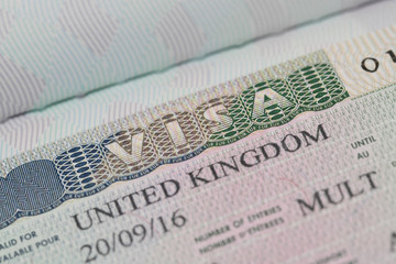 united kingdom visa stamp in passport