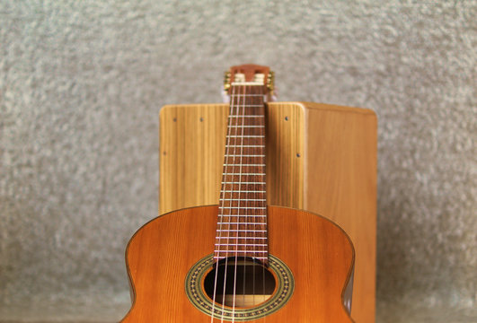 Cajon and guitar