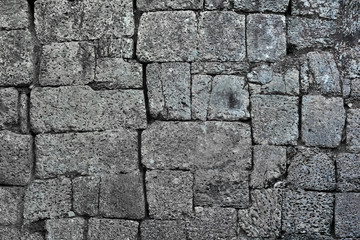 Mortarless stone block wall, Pre Rup Temple, Siem Reap, Angkor, Cambodia
