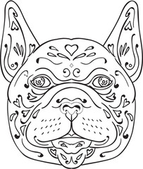 French Bulldog Head Mandala