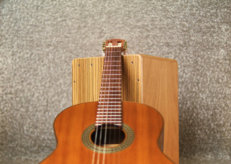 Cajon and guitar