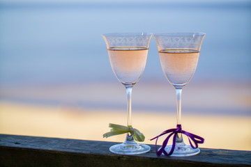 Shampain glasses. Wedding.