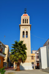 Fototapeta na wymiar greek church tower