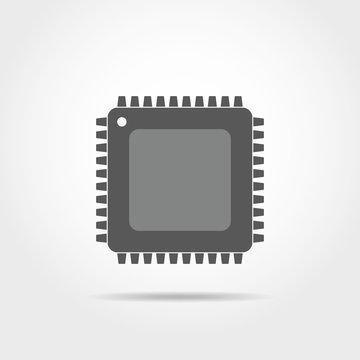 Chip icon. Vector illustration.