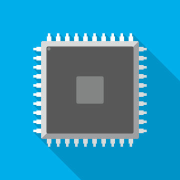 Chip icon. Vector illustration.