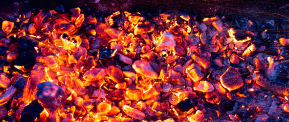 burning charcoal as background