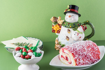 Strawberry cake roll.