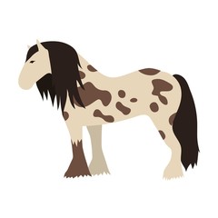 Horse vector isolated animal.