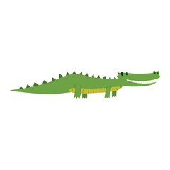 Fototapeta premium Cute crocodile character vector