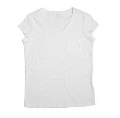 Blank light t-shirt on white background