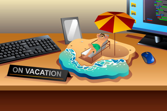 Working and Vacation Concept