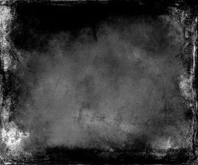 Beautiful abstract vintage grunge background with faded central area for your text or picture, scratched black background