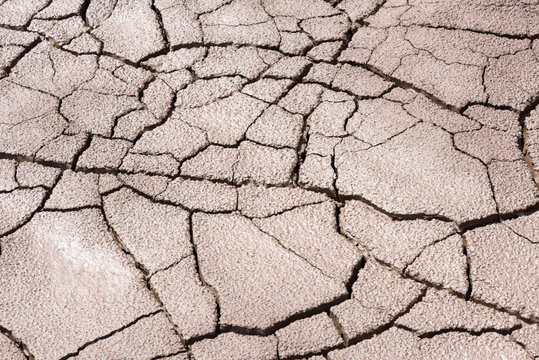 Soil brittle by drought effect