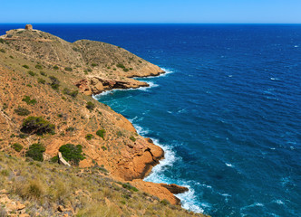 Fototapeta premium Summer sea coast landscape (Spain).