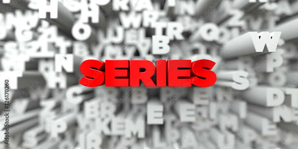 Fototapete series - red text on typography background - 3d rendered royalty free stock image. this image can be