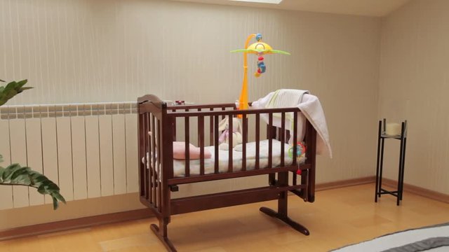 Toys on children's bed