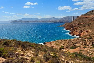 Fototapeta na wymiar Benidorm city coast view (Spain).