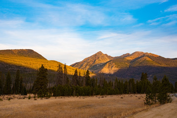 Sunrise over Never Summer Mountains
