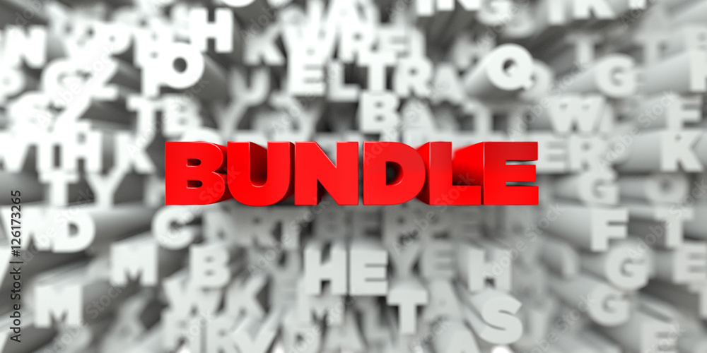 Fototapete bundle - red text on typography background - 3d rendered royalty free stock image. this image can be