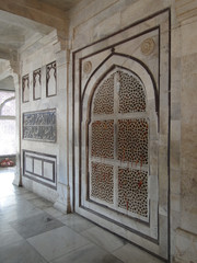 Intricate marble filigree screen