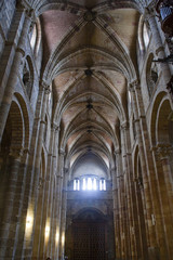 Fototapeta premium arches and pillars of basilica of saint vicente, in avila, spain