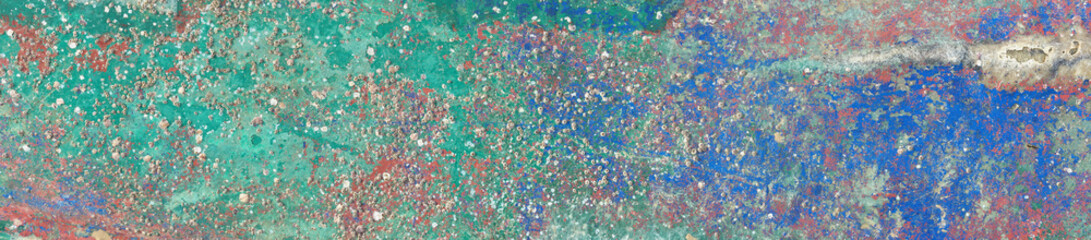 Panorama-Textur Unterseite eines Bootes mit Farbresten und Muscheln © embeki