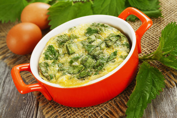 Casserole with nettle