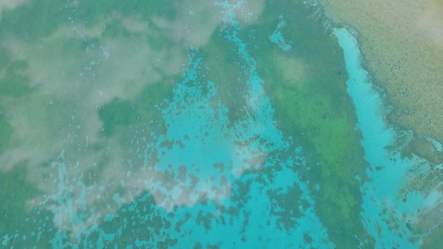 Beautiful drone shot over Jiuzhaigou national park China