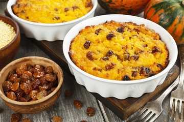 Pumpkin casserole with millet