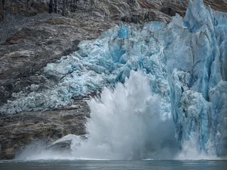 Crédence de cuisine en verre imprimé Glaciers icefall, Dawes Glacier, Alaska