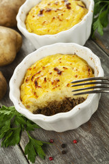 Potato casserole with meat