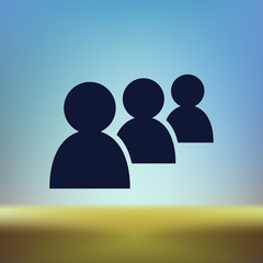 Add new user account flat icon for apps