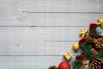 Christmas collection,over wooden background