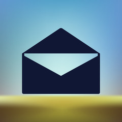 Flat style icon of envelope. E-mail