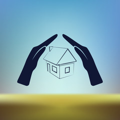 Naklejka premium House insurance icon