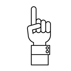 Hand gesture icon. Palm human people and communication theme. Isolated design. Vector illustration