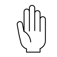 Hand gesture icon. Palm human people and communication theme. Isolated design. Vector illustration