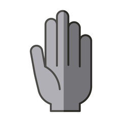Hand gesture icon. Palm human people and communication theme. Isolated design. Vector illustration