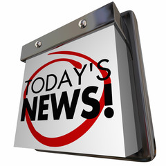 Todays News Item Announcement Update Calendar 3d Illustration