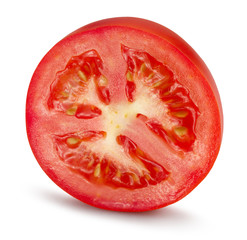 tomato slice isolated on the white background