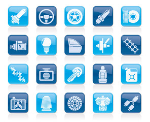Car part and services icons  1 - vector icon set